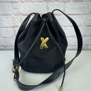 Paloma Picasso Black Bucket Bag